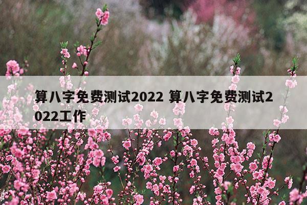 2022八字算命