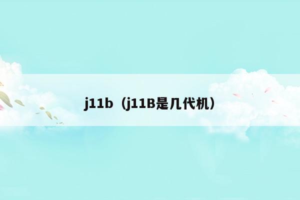 j11b飞机